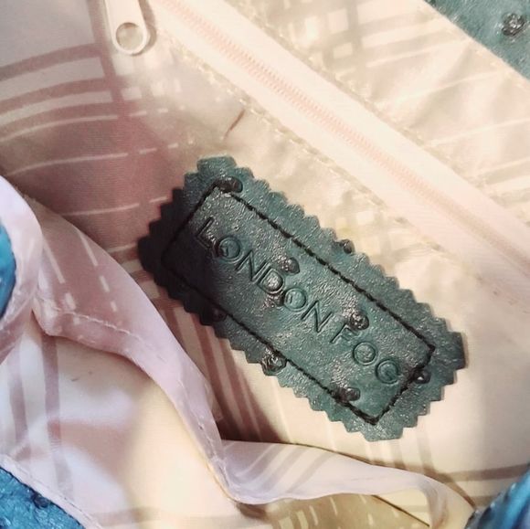 London Fog Satchel Bag- Ostrich Look - Picture 3 of 5